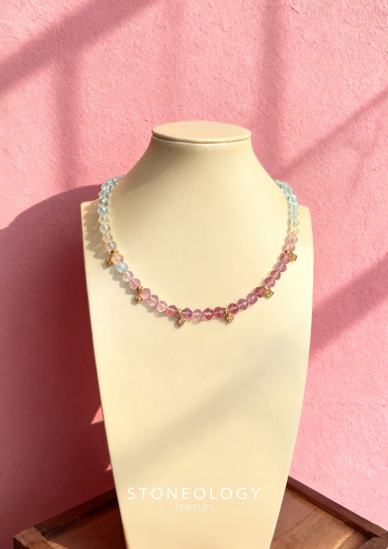 Doughnut Fluorite Necklace