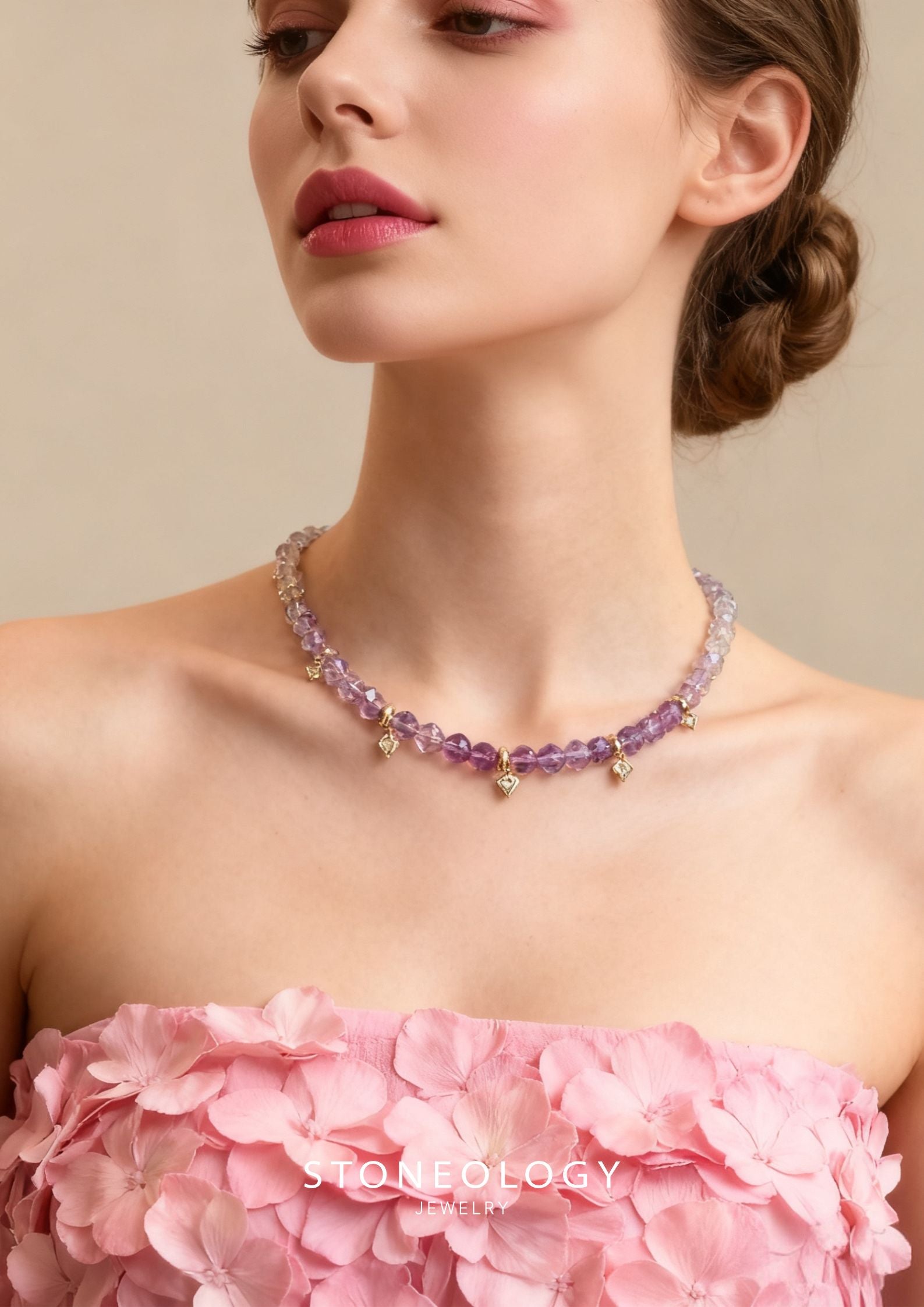 Doughnut Fluorite Necklace