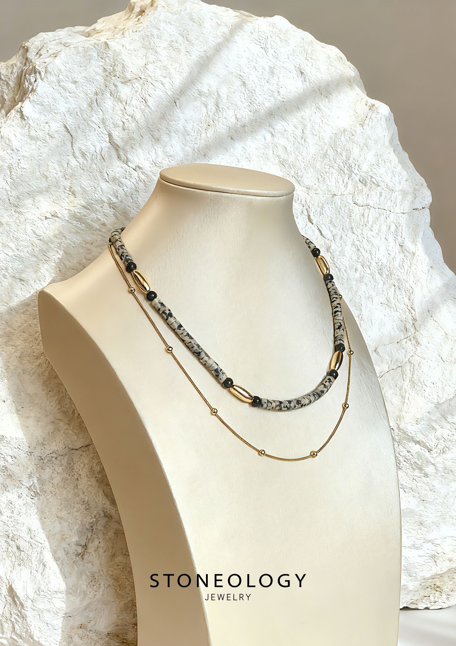 Wild Dalmatian Stone Necklace