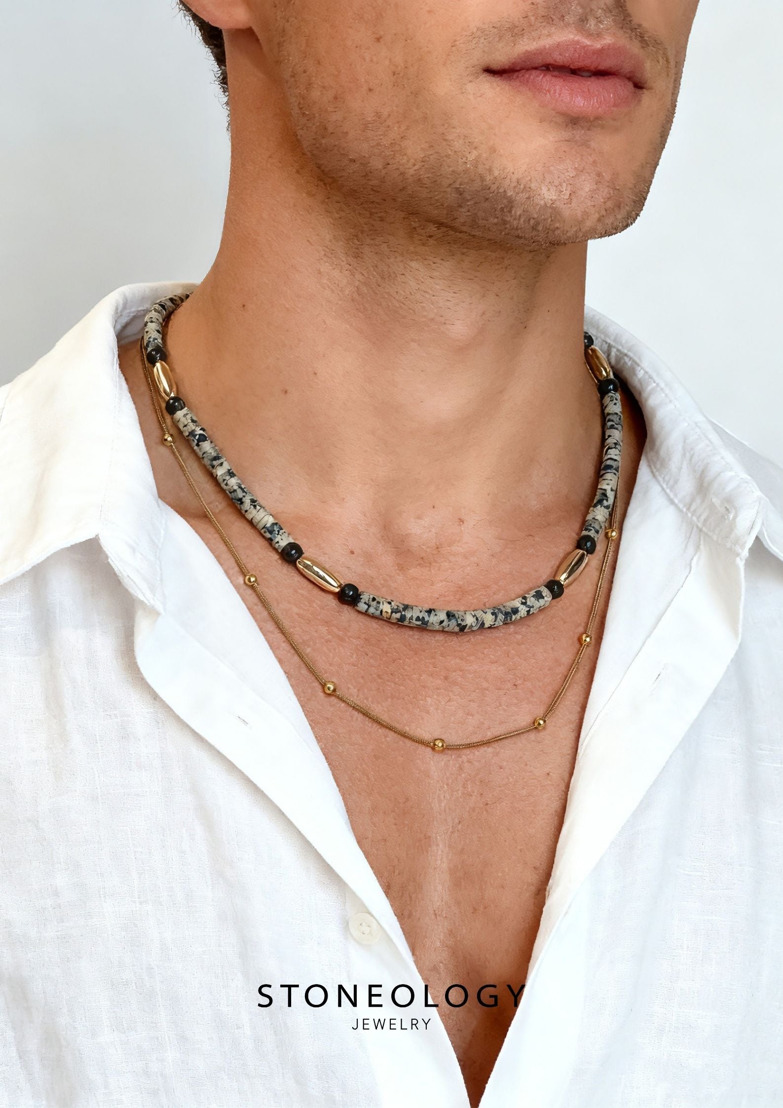 Wild Dalmatian Stone Necklace