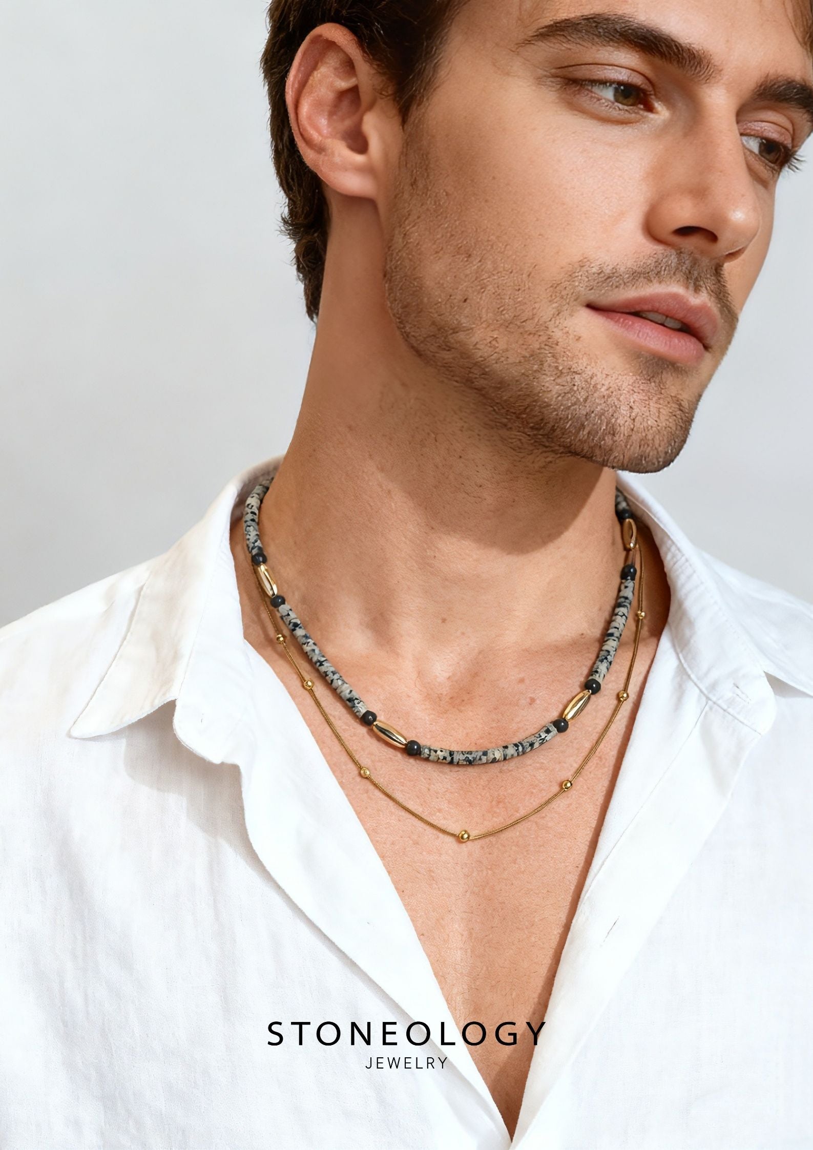 Wild Dalmatian Stone Necklace